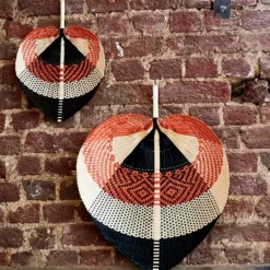 Figuras Deco-CASA Lanka Leque Preto, Castanho, Natural