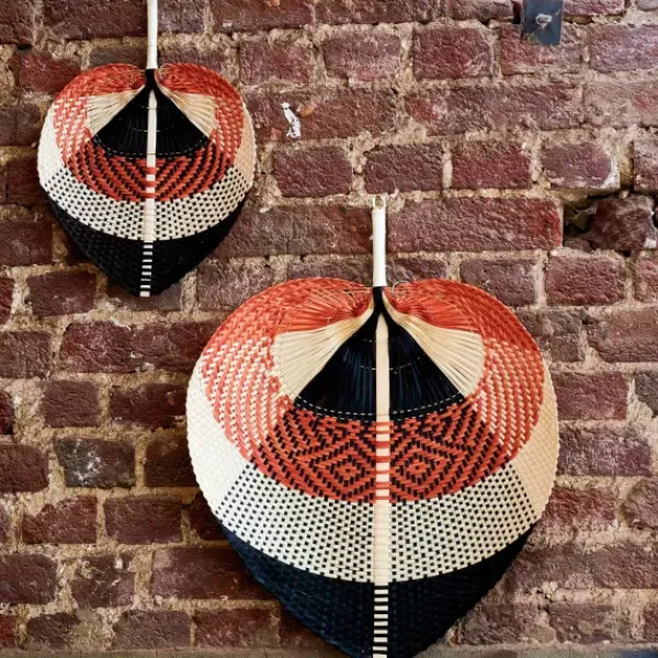 Figuras Deco-CASA Lanka Leque Preto, Castanho, Natural