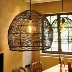 Candeeiros Pendentes-CASA Lewis Abajur Preto