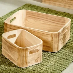Caixas De Arrumação-CASA Ligno Caixa Natural