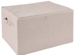 Caixas De Arrumação-CASA Linolux Caixa De Arrumação Fecho De Correr Bege