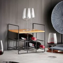 Acessórios De Vinho-CASA Lize Estante Para Vinho Preto
