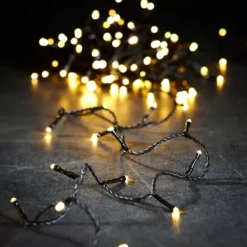 Grinaldas Com Luzes-CASA Luz Grinalda Iluminada Preto