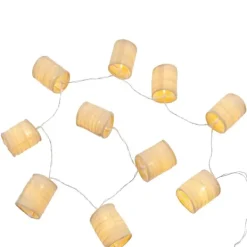 Grinaldas Com Luzes-CASA Lynn Grinalda Iluminada 10 Leds Bege