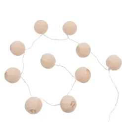 Grinaldas Com Luzes-CASA Lynn Grinalda Iluminada 10 Leds Bege