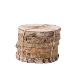 Acessórios Cocktail-CASA Madera Bases Para Copo Conjunto De 6 Natural