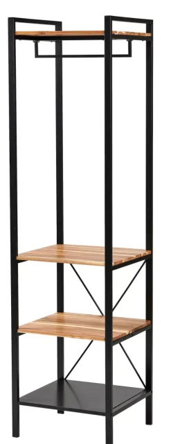 Estantes-CASA Marcel Estante Para Roupa Preto