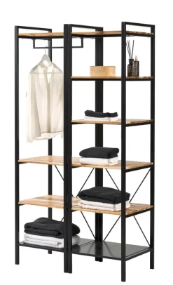 Estantes-CASA Marcel Estante Para Roupa Preto