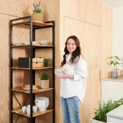 Estantes-CASA Marcel Estante Para Roupa Preto