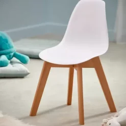 Móveis Para Criancas-CASA Mathias Cadeira Para Crian As Branco, Natural