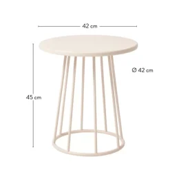 Mesas De Apoio-CASA Miller Mesa Auxiliar Areia Bege