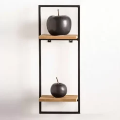 Estantes De Parede-CASA Mix&Match Estante De Parede Preto, Natural