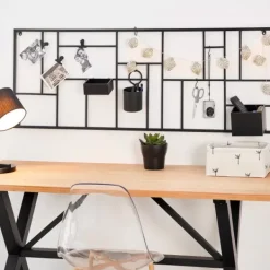 Estantes De Parede-CASA Modular Estante De Parede Preto