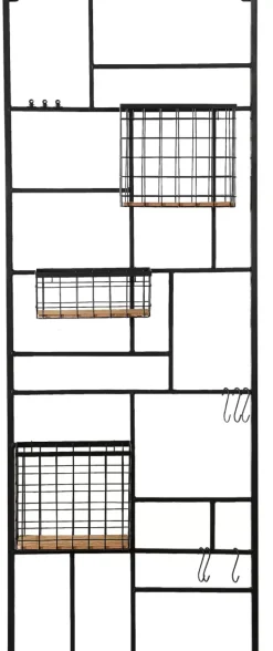 Estantes De Parede-CASA Modular Estante De Parede Preto