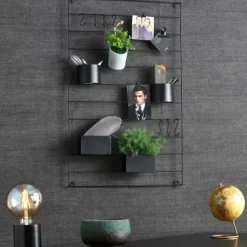 Estantes De Parede-CASA Modular Estante Preto