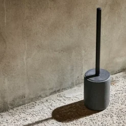 Acessórios Sanita-CASA Moon Escova Sanita Em Suporte Preto, Cinzento Escuro