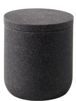 Acessórios De Lavatorio-CASA Moon Porta-Bolas Algod O Com Tampa Cinzento Escuro