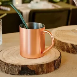 Copos Cocktail-CASA Mule Caneca 500Ml Acobreado