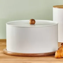 Caixas De Alimentos-CASA Nagini Caixa De Alimentos Para Bolo Branco, Natural