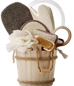 Acessórios De Banho-CASA Natural Life Luva De Massagem Natural