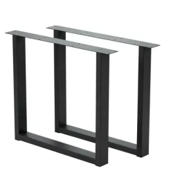 Mesas De Jantar-CASA New Oak Perna De Mesa Preto