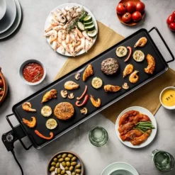 M Quinas De Cozinha-CASA New Plancha Placa De Grelhar Xxl Preto