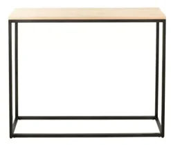 Consolas-CASA Oak Arm Rio De Parede Preto, Natural