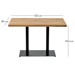 Mesas De Jantar-CASA Oak Mesa De Jantar Natural