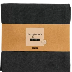 Toalhas De Mesa-CASA Organic Toalha De Mesa Preto