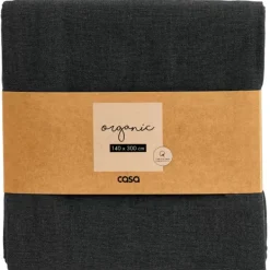 Toalhas De Mesa-CASA Organic Toalha De Mesa Preto