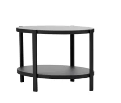 Mesas De Centro-CASA Ovala Mesa De Centro Preto