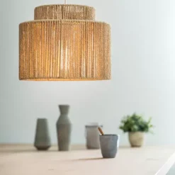 Candeeiros Pendentes-CASA Paille Abajur Natural