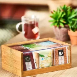 Acessórios Para Ch-CASA Panda Caixa Para Ch Com 6 Compartimentos Transparente, Natural