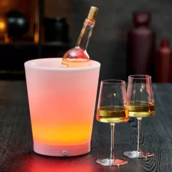 Arrefecedores De Vinho-CASA Party Refrigerador Vinho Com Luz Branco