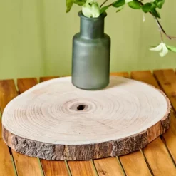 Pratos Decorativos-CASA Paulo Prato De Madeira Castanho