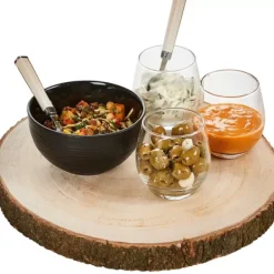 Pratos Decorativos-CASA Paulo Prato De Madeira Castanho