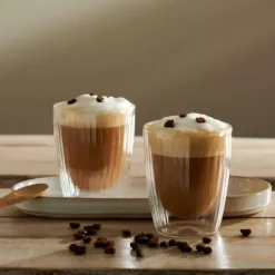 Copos Para Ch-CASA Pausa Copo Parede Dupla Conjunto De 2 Transparente