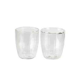 Copos Para Ch-CASA Pausa Copo Parede Dupla Conjunto De 2 Transparente
