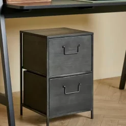 Cómodas-CASA Pharma C Moda De 2 Gavetas Preto