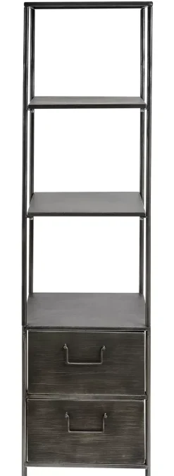 Estantes De Parede-CASA Pharma Estante De Parede Com 2 Gavetas Preto