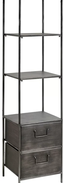 Estantes De Parede-CASA Pharma Estante De Parede Com 2 Gavetas Preto