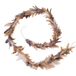 Decora O Para Pendurar-CASA Pluma Grinalda De Plumas Castanho