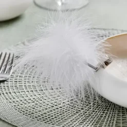 Clipes-CASA Plumo Clipe Decorativo Branco