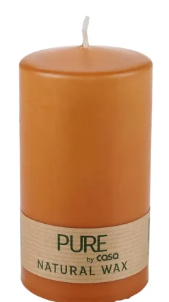 Velas-CASA Pure Vela Cil Ndrica Caramelo Cor-De-Laranja