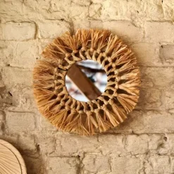 Espelhos-CASA Raffia Espelho Natural