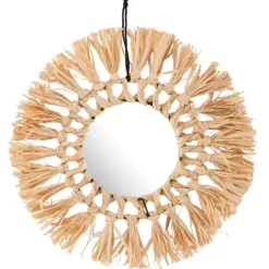 Espelhos-CASA Raffia Espelho Natural