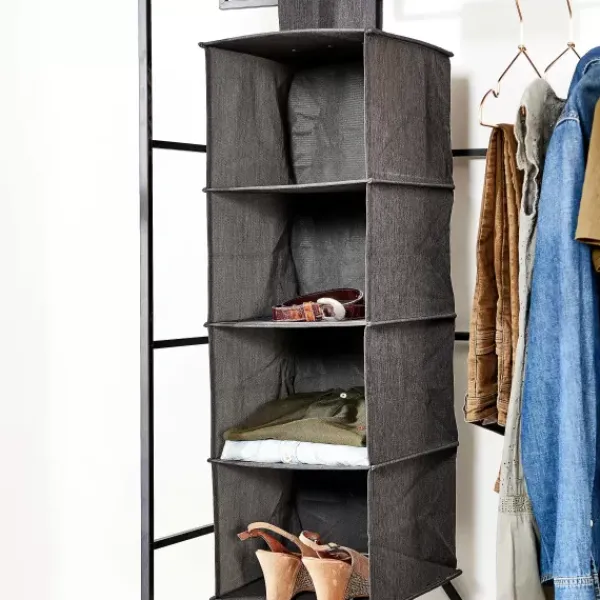 Estantes-CASA Rango Sistema De Arrumação 4 Compartimento Cinzento Escuro