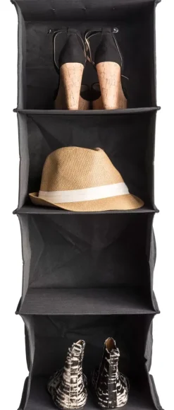 Estantes-CASA Rango Sistema De Arrumação 4 Compartimento Cinzento Escuro