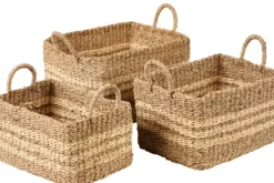 Cestos De Arrumação-CASA Rayas Cesto S Natural