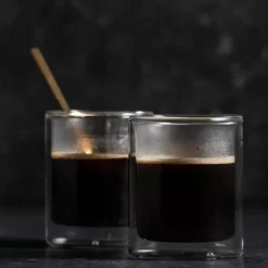 Copos Para Ch-CASA Relax Copo Parede Dupla Conjunto De 2 Transparente